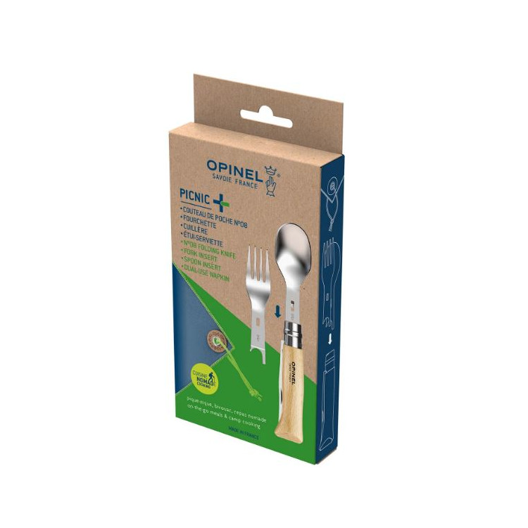Opinel No 8 Beech Wood Picnic+ Kit - Image 6